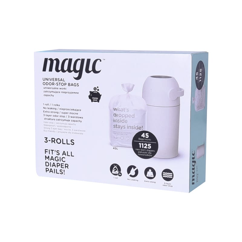worki magic na zuzyte pieluchy trzywarstwowe
